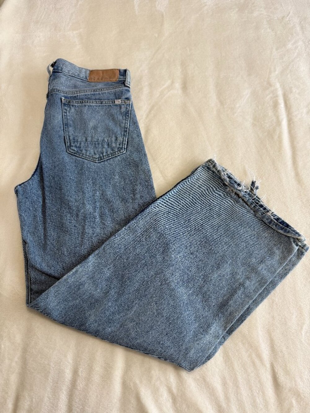 PacSun Blake Extreme Baggy Jeans 29x30 Light Wash Raw Hem Wide Leg - Picture 3 of 16
